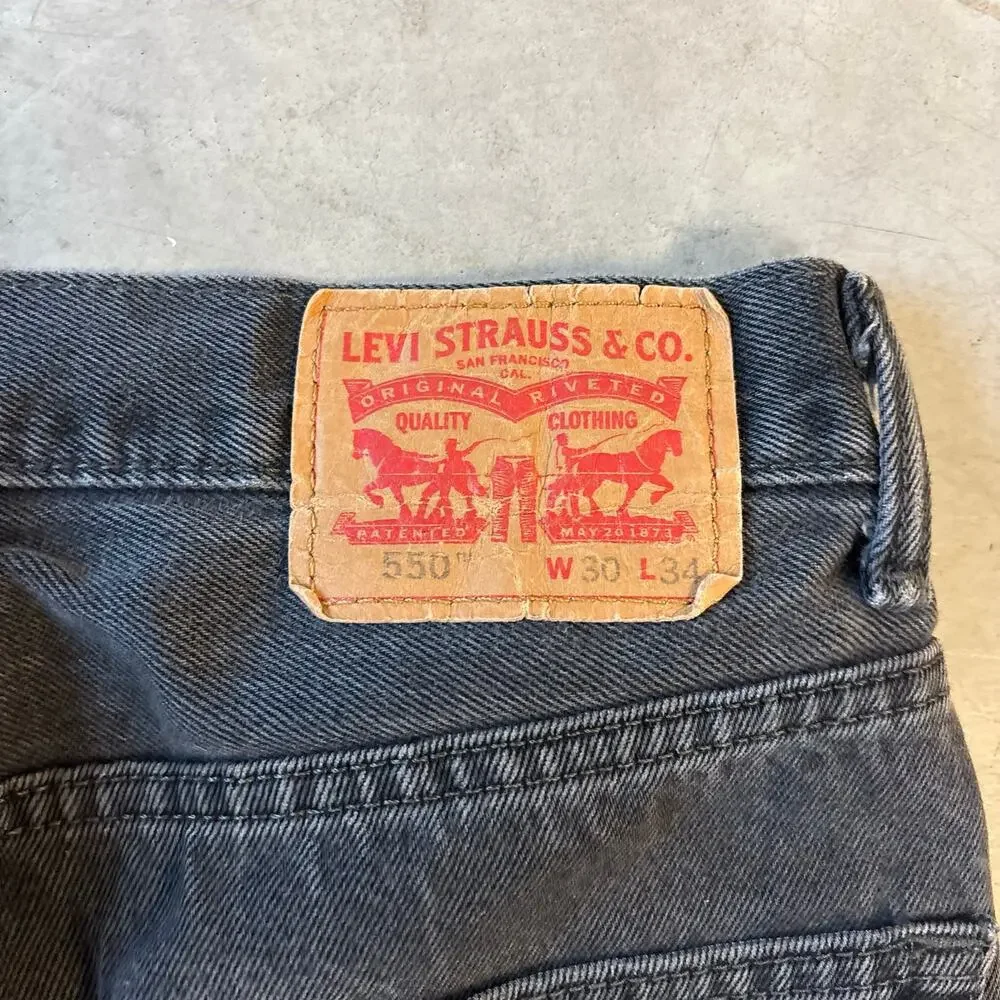 y2k vintage levi’s black faded jeans